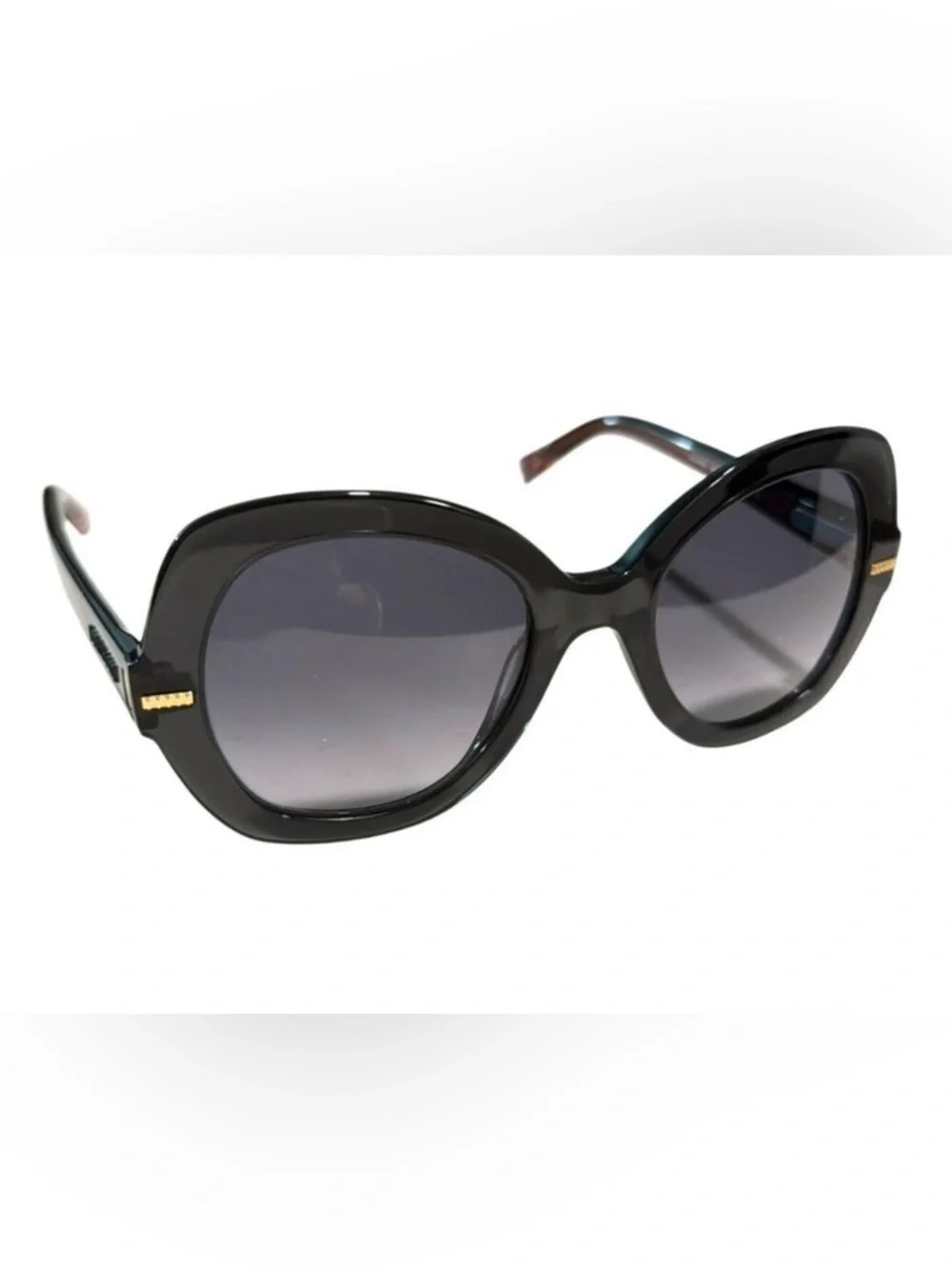 Missoni Oversized Black Acetate Gradient Lens Sunglasses New with case